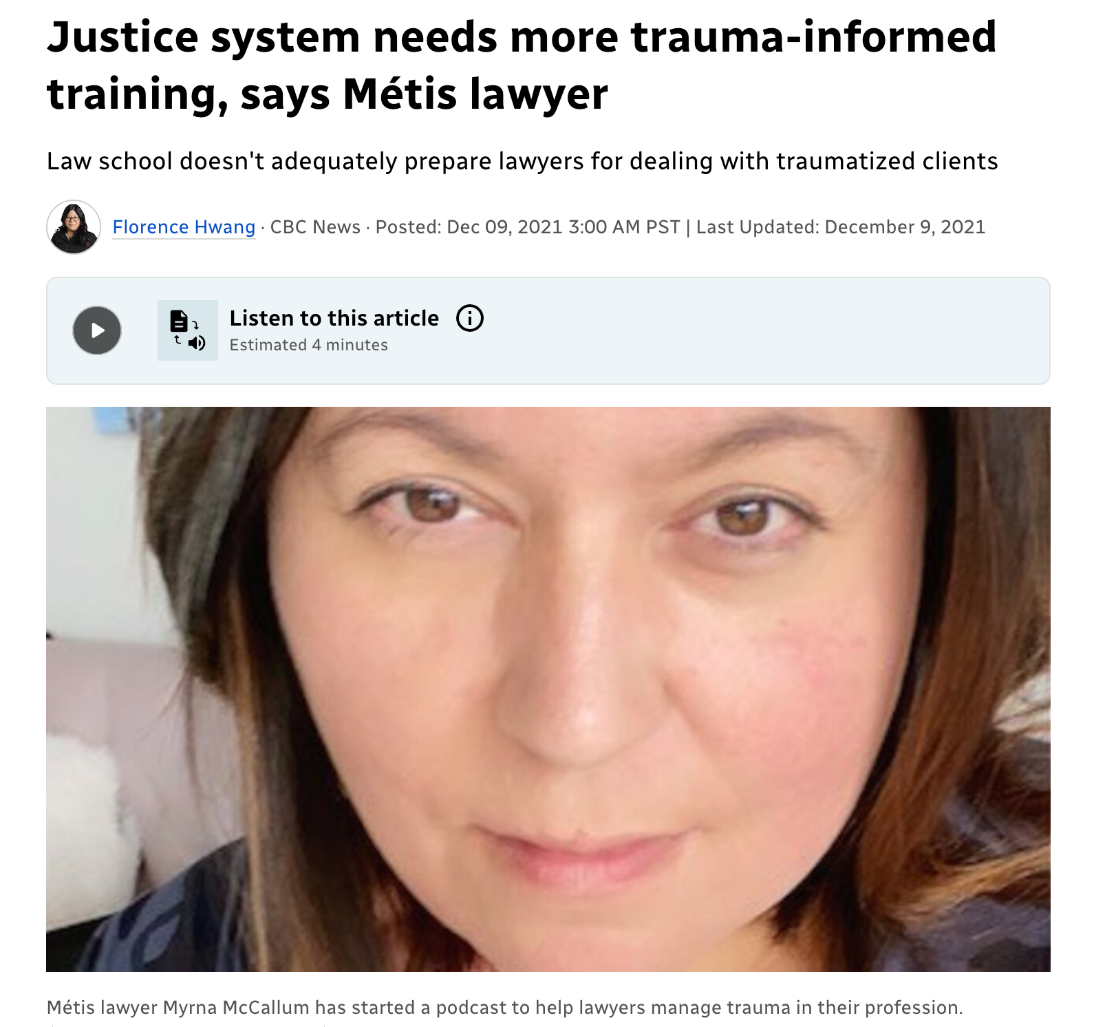 Justice system needs more trauma-informed training